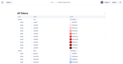 Design Tokens preview